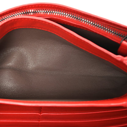 Bottega Veneta Nappa Intrecciato Continental Wallet on Chain Red 5 of 11