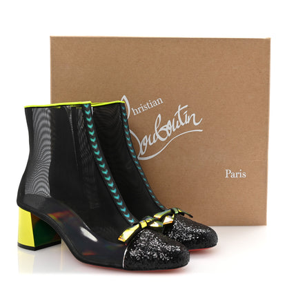 Christian Louboutin Mesh Checkypoint 55 Booties 39 Black 9 of 9
