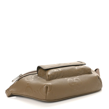 Gucci Piuma Calfskin Jumbo GG Embossed Pocket Belt Bag Good Taupe 4 of 8