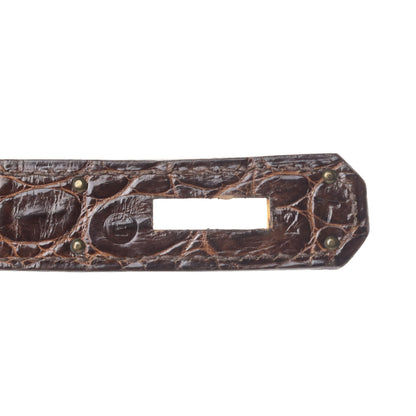 Hermes Shiny Crocodile Kelly Sellier 32 Havane 8 of 13