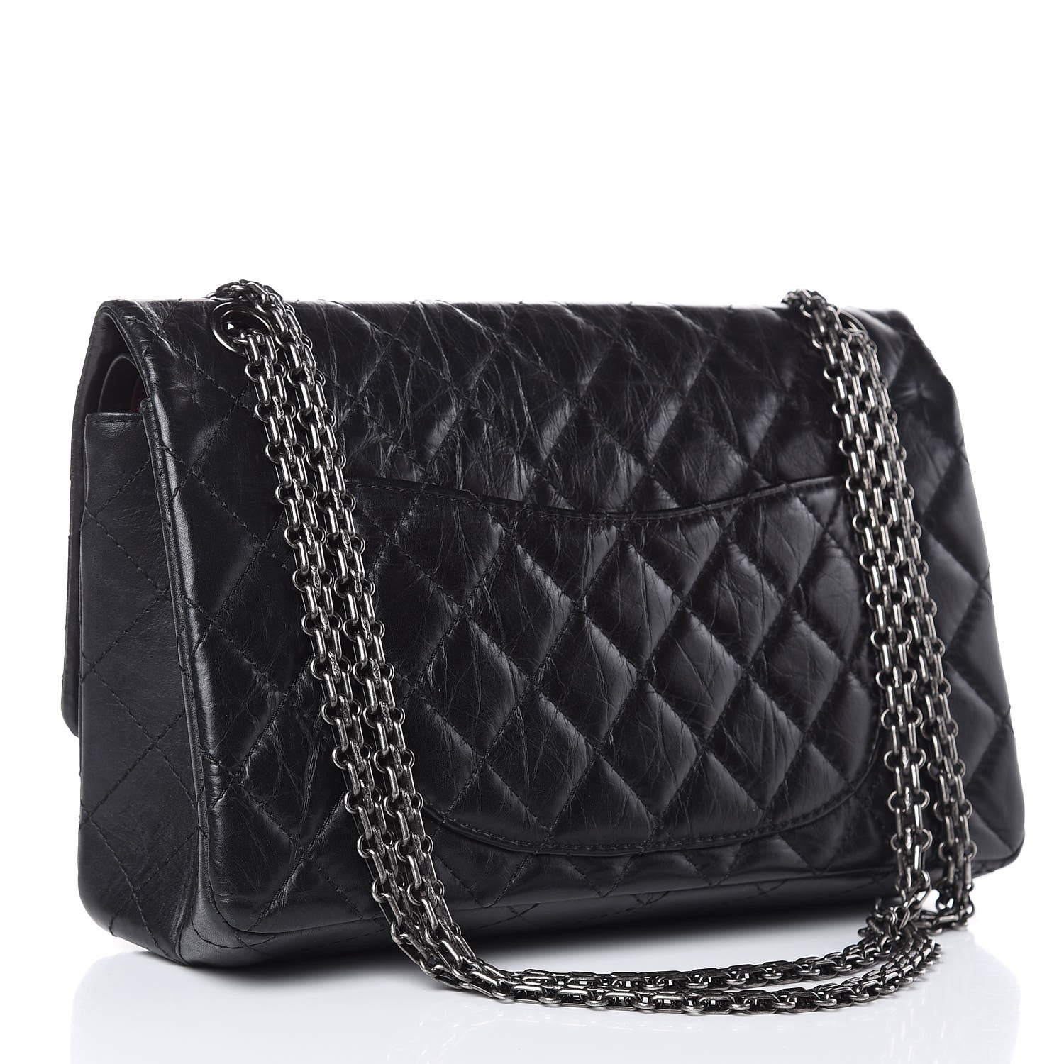 Chanel Aged Calfskin Quilted 2.55 Reissue 226 Flap Dark Grey 3 of 12
