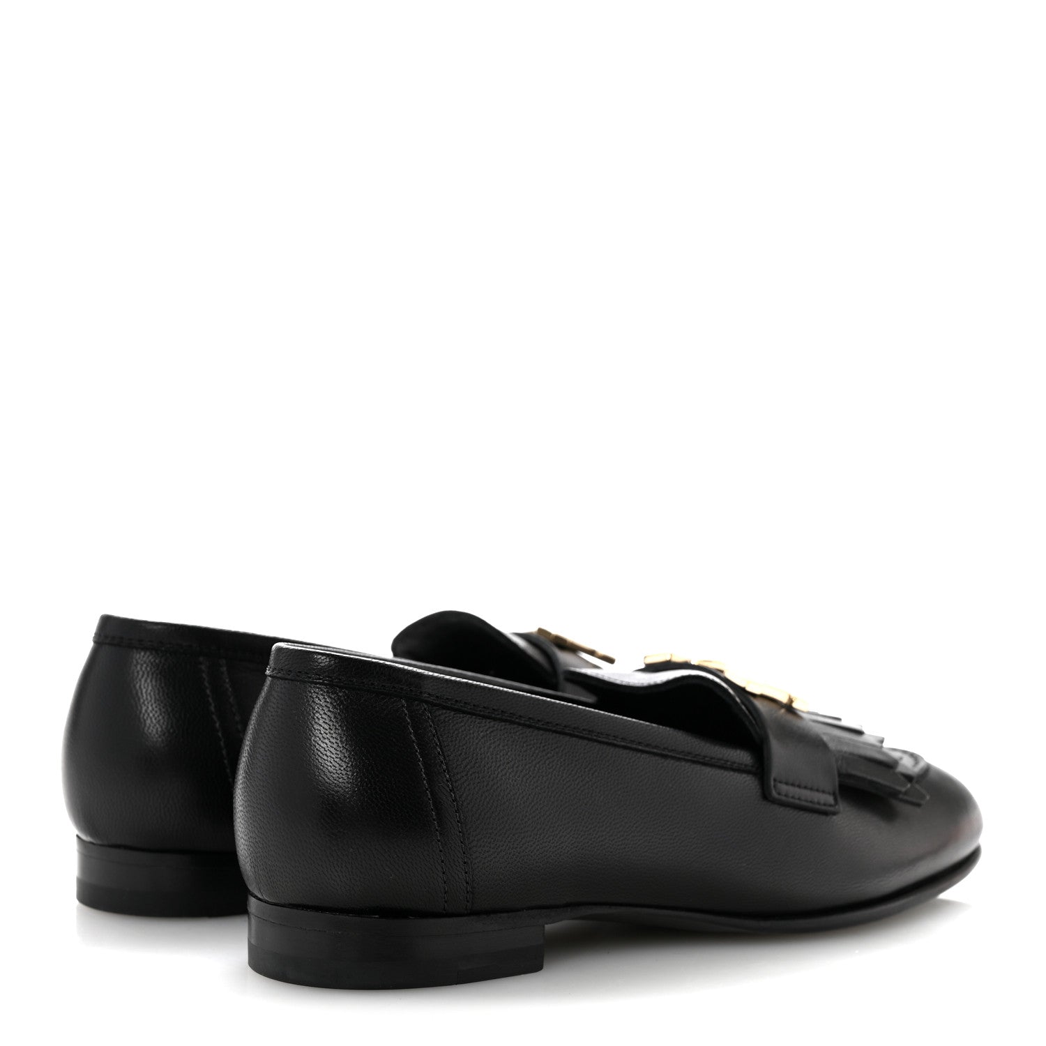 Hermes Goatskin Womens Royal Loafers 35 Black 5 of 9