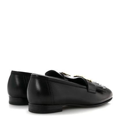 Hermes Goatskin Womens Royal Loafers 35 Black 5 of 9