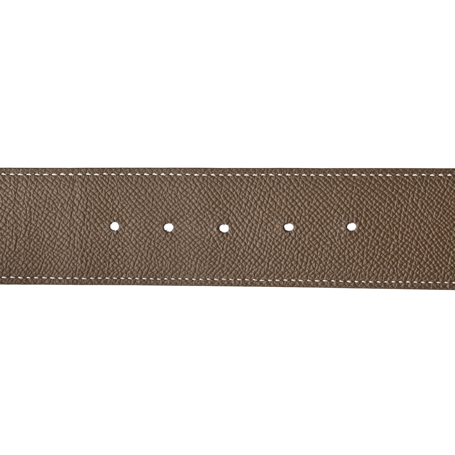 Hermes Epsom 42mm Belt Strap 90 White Etoupe 7 of 9