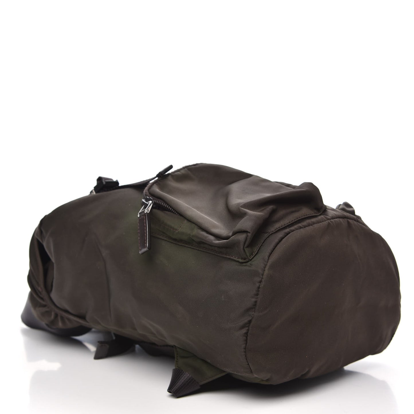 Nylon Vela Saffiano Backpack Ebano