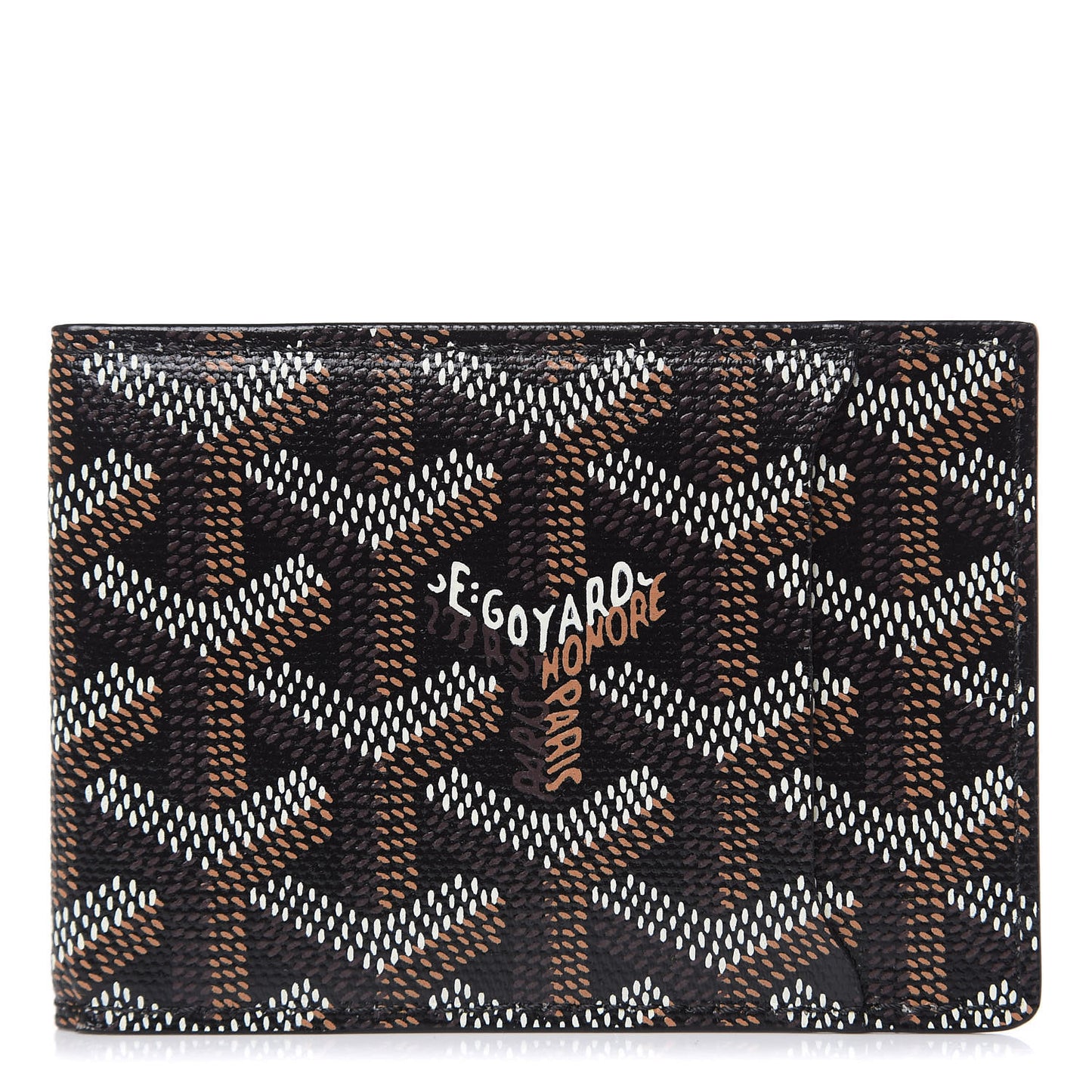 Goyardine Multi Slot Bi-Fold Wallet Black