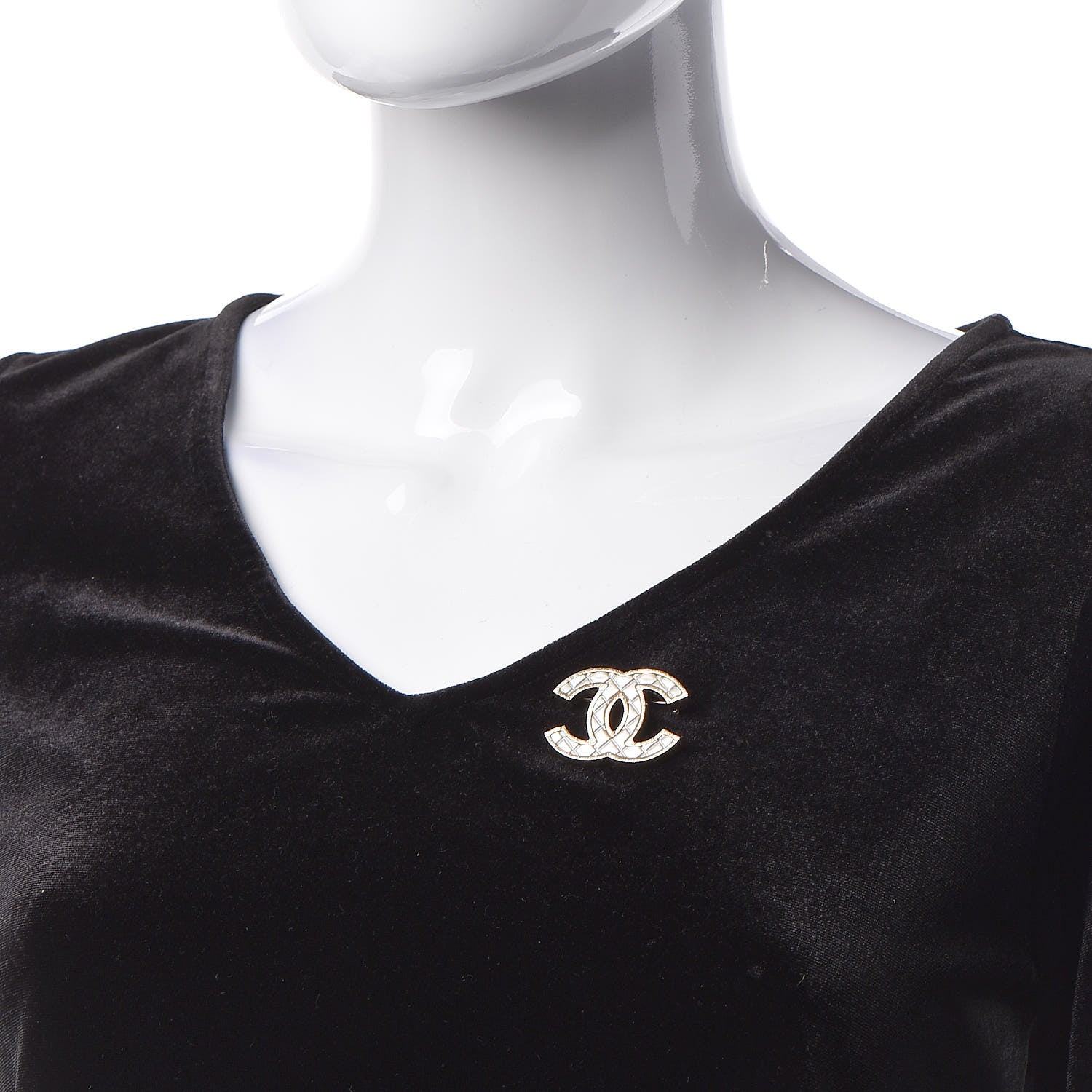 Chanel Metal Quilted CC Brooch Silver Gold 2 of 7