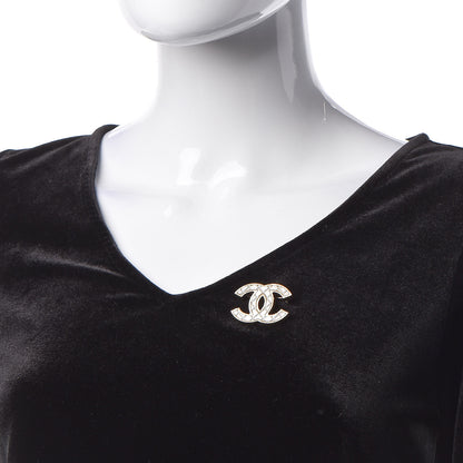 Chanel Metal Quilted CC Brooch Silver Gold 2 of 7