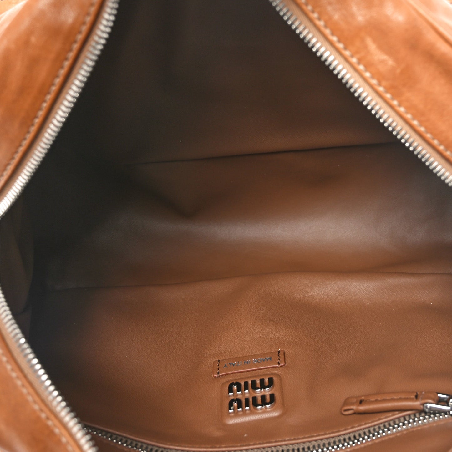 Nappa Top Handle Shoulder Bag Caramel