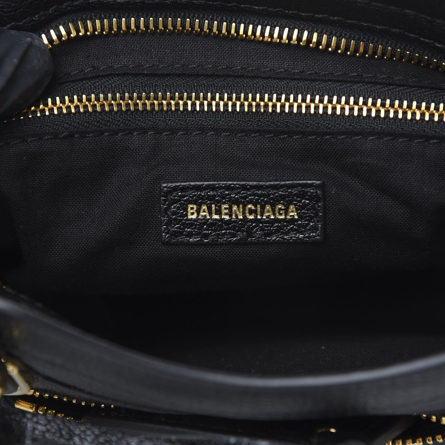 Balenciaga Chevre Gold Metallic Edge Hardware Mini City Black 6 of 8