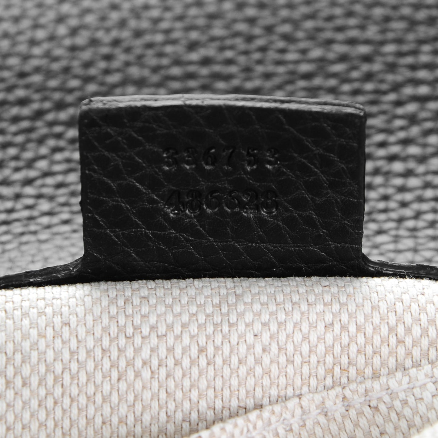 Pebbled Calfskin Medium Soho Clutch Black
