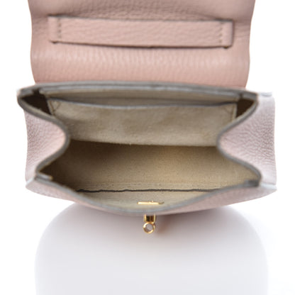 Chloe Grained Lambskin Nano Drew Shoulder Bag Cement Pink 5 of 6