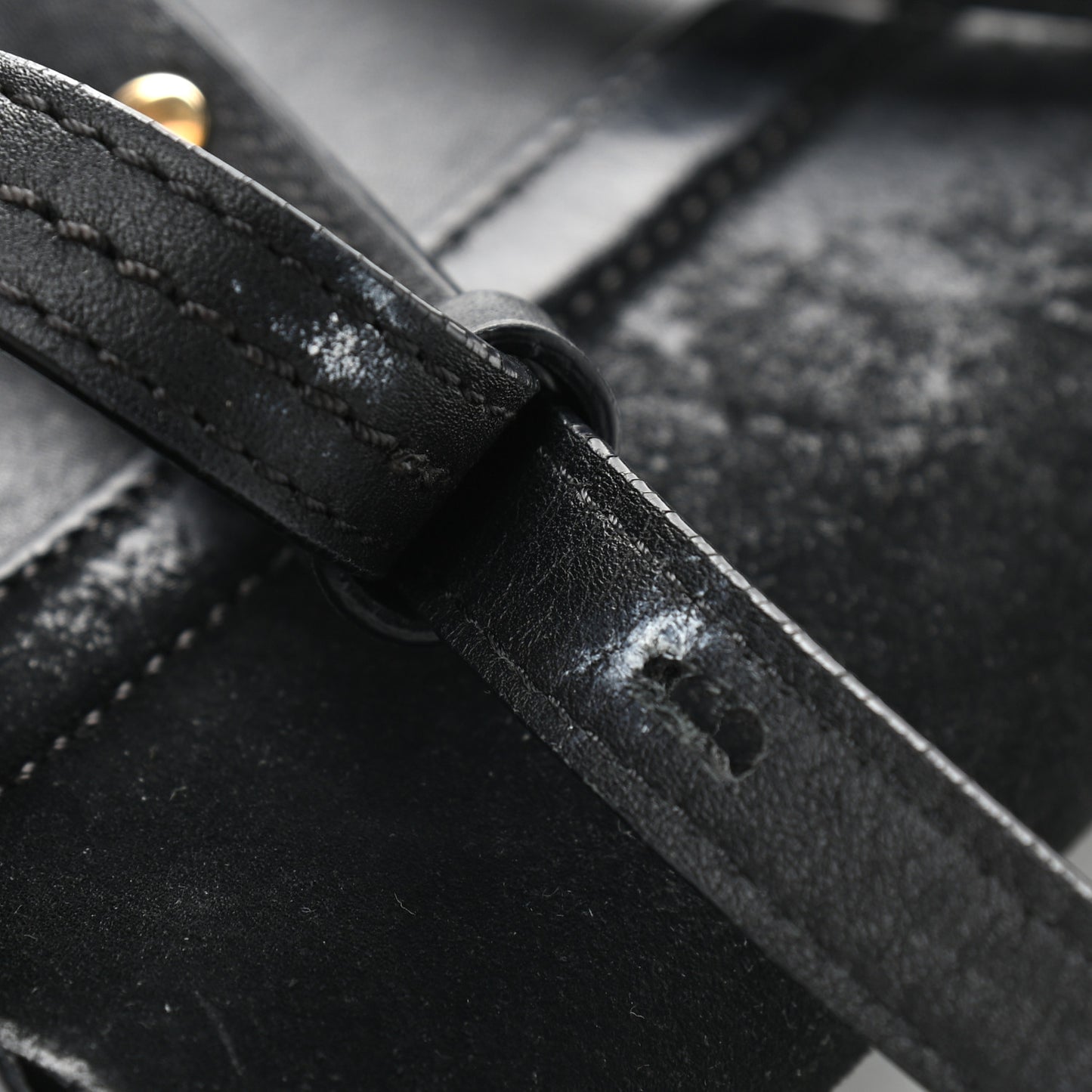 Suede Calfskin Small Faye Shoulder Bag Black