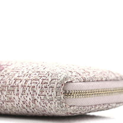 Chanel Lurex Canvas Deauville Medium Zip Around Wallet Pink 11 of 11