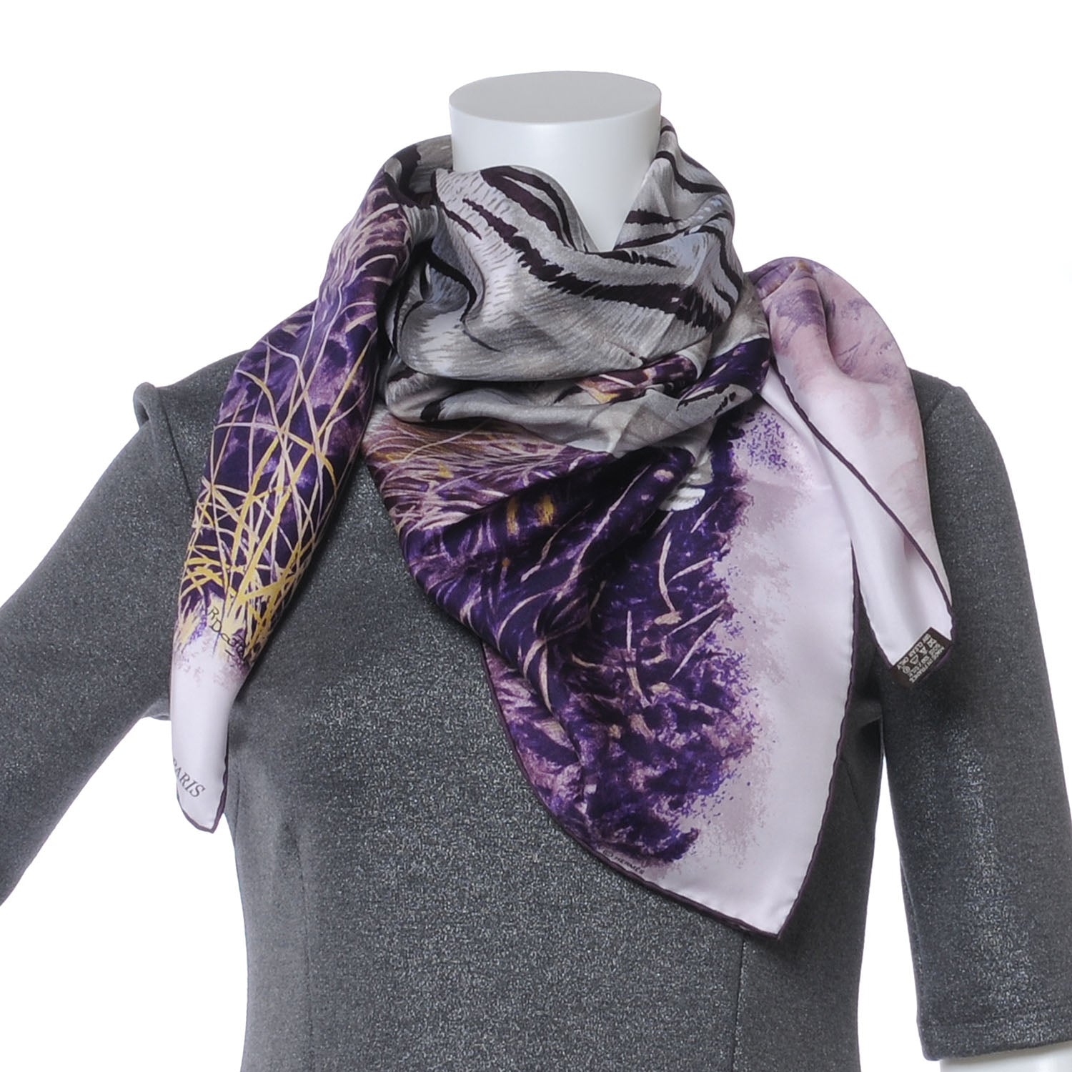 Hermes Silk Tigre du Bengale Scarf 90 3 of 8