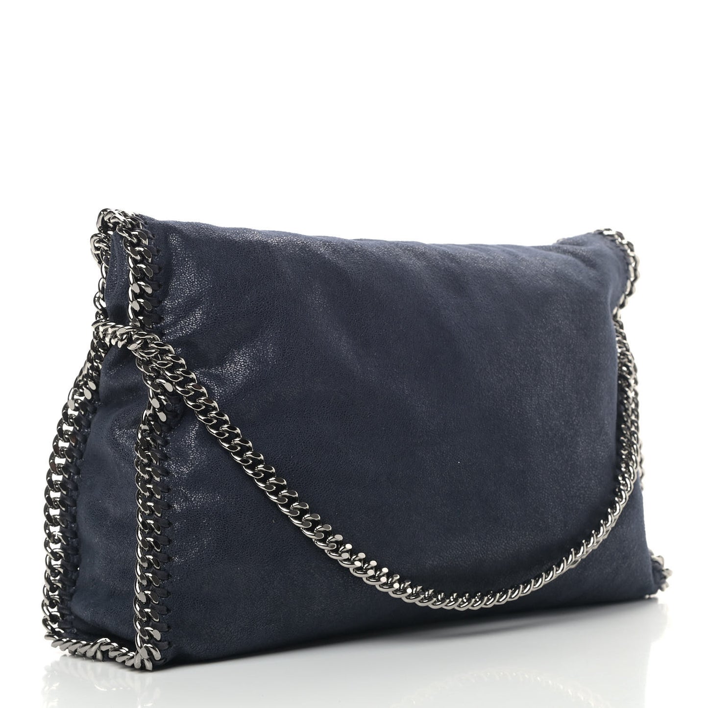 Shaggy Deer Falabella Fold Over Tote Navy