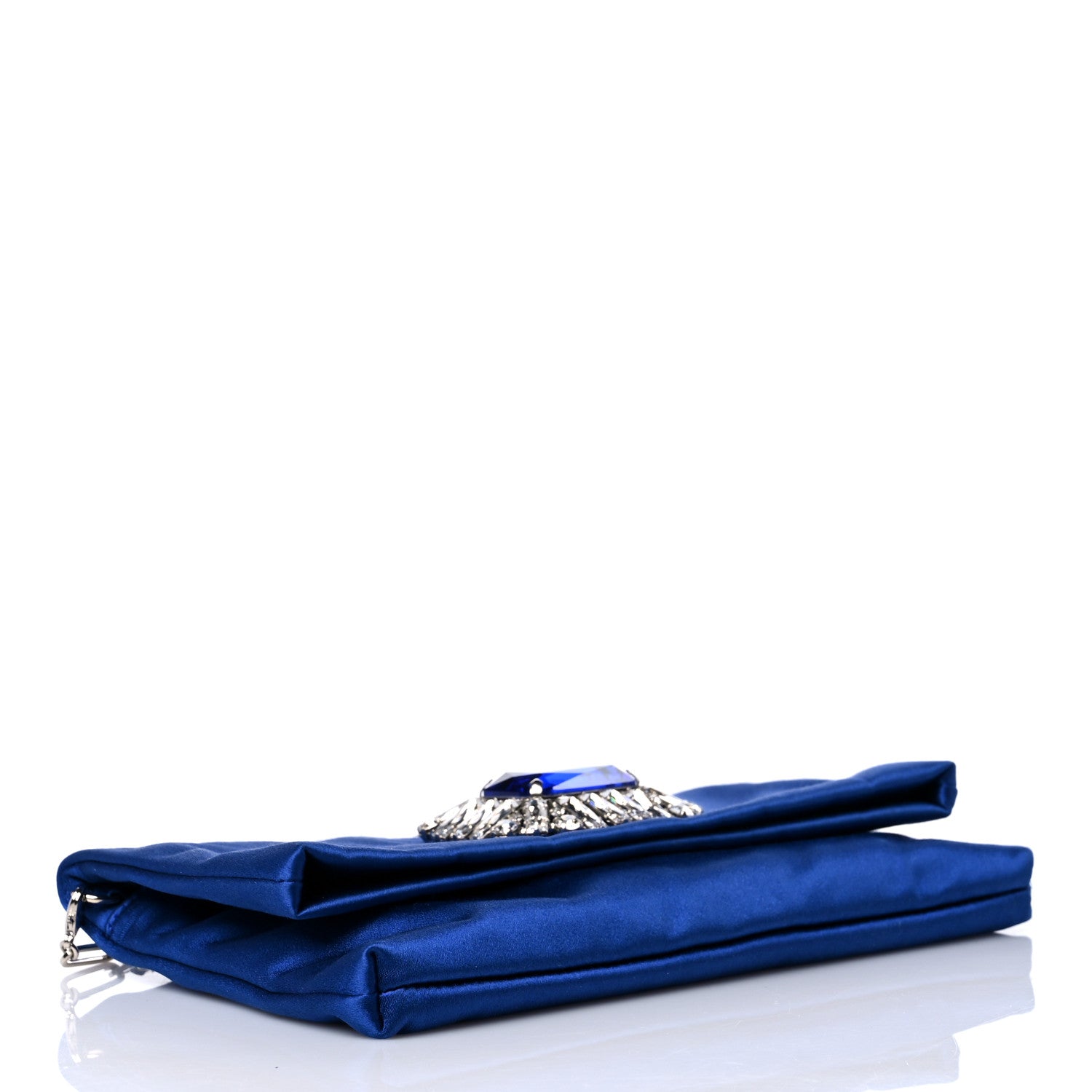 Jimmy Choo Satin Crystal Titania Clutch Blue 4 of 11