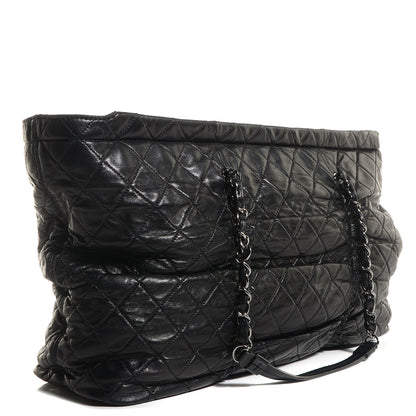 Chanel Lambskin Quilted East West Sharpei Tote Black 3 of 8