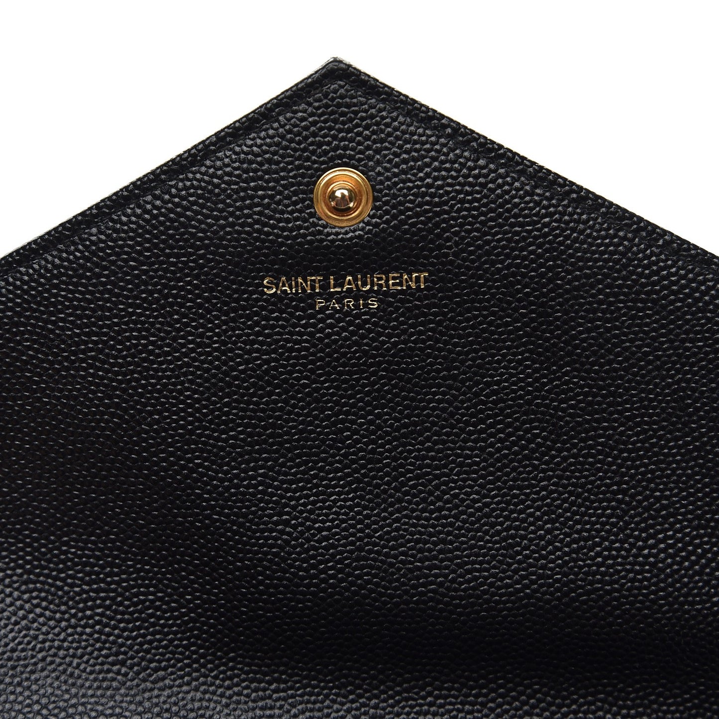 Grain De Poudre Matelasse Chevron Monogram Chain Wallet Black