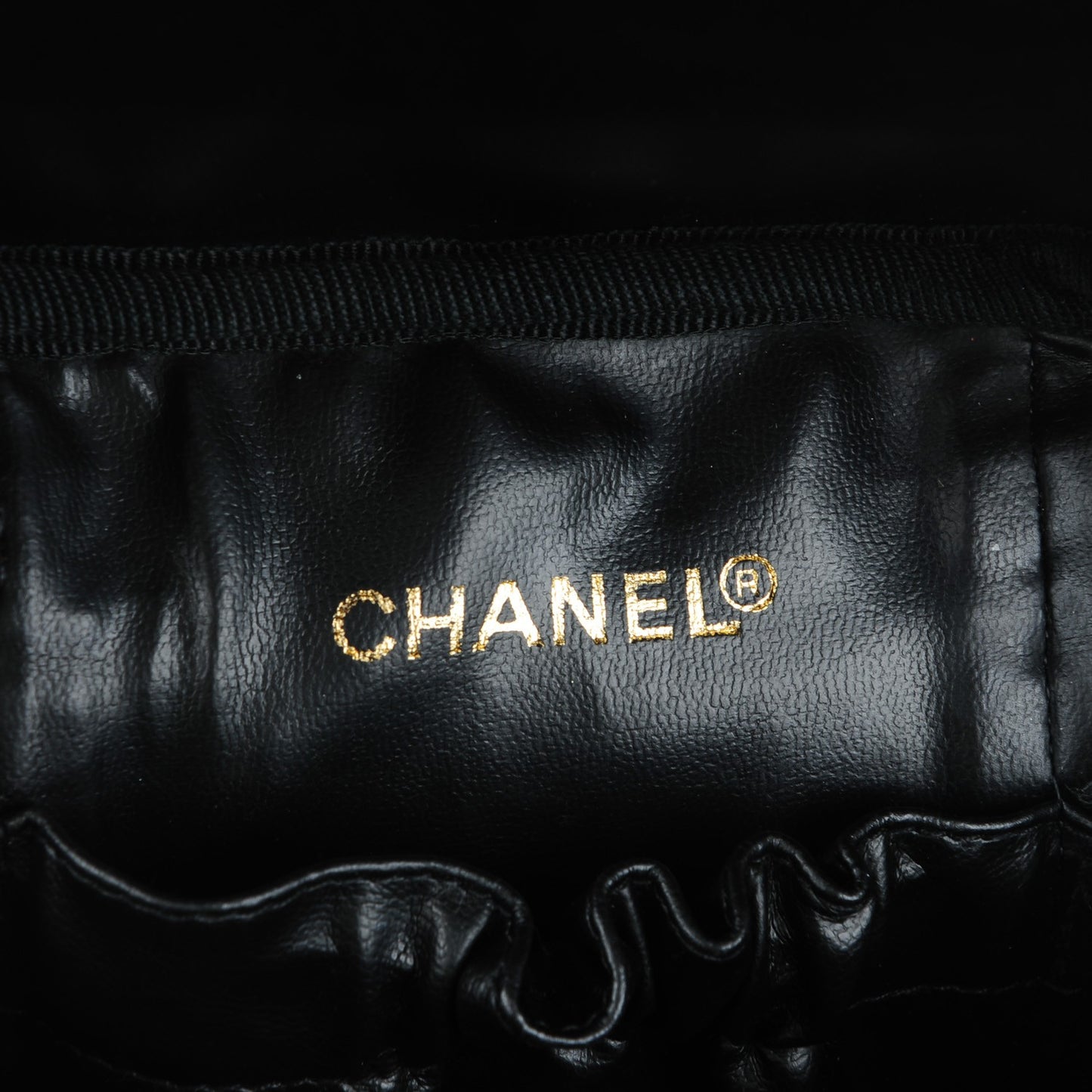 Lambskin Vanity Cosmetic Case Black