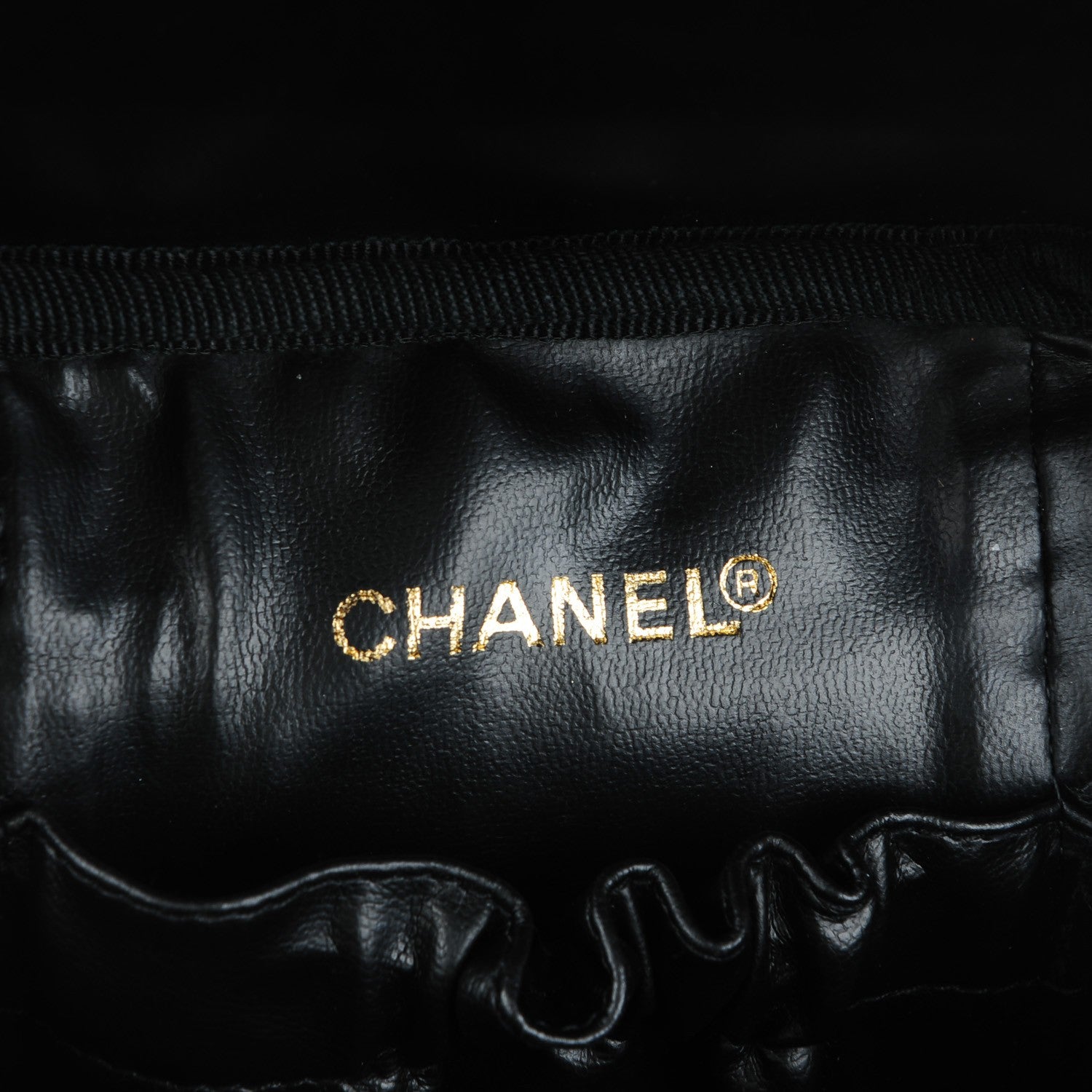 Chanel Lambskin Vanity Cosmetic Case Black 6 of 8