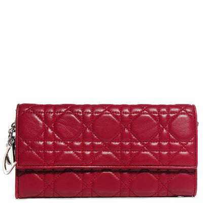 Christian Dior Lambskin Cannage Rendezvous Chain Wallet 1 of 7