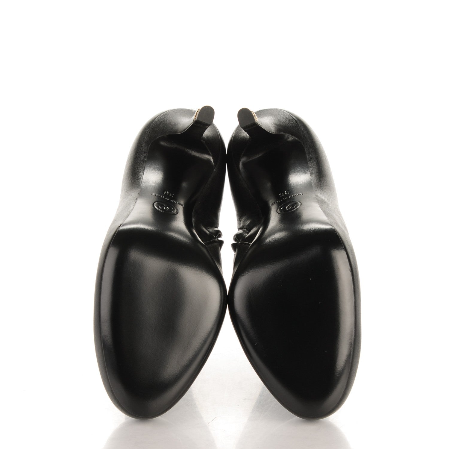 Chanel Lambskin Short Boots 36 Black 5 of 8