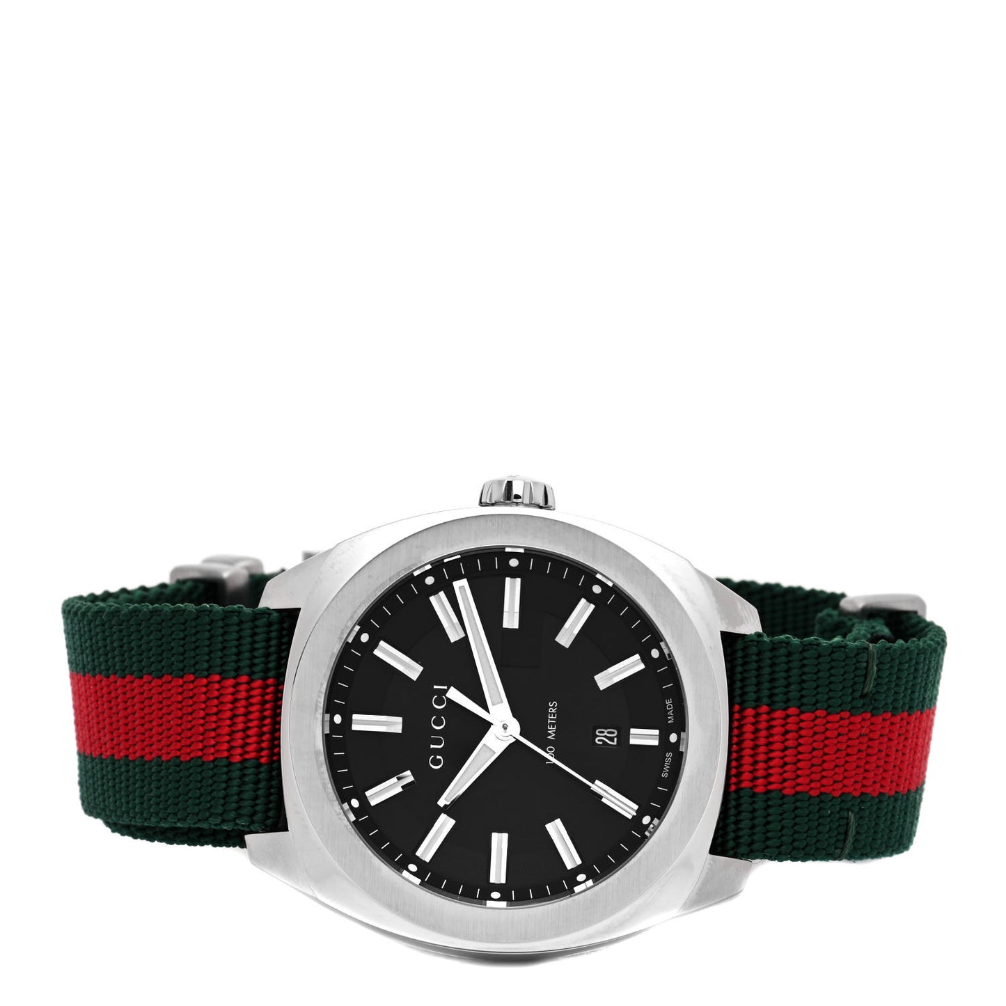Stainless Steel Nylon 41mm GG2570 Quartz Watch Black