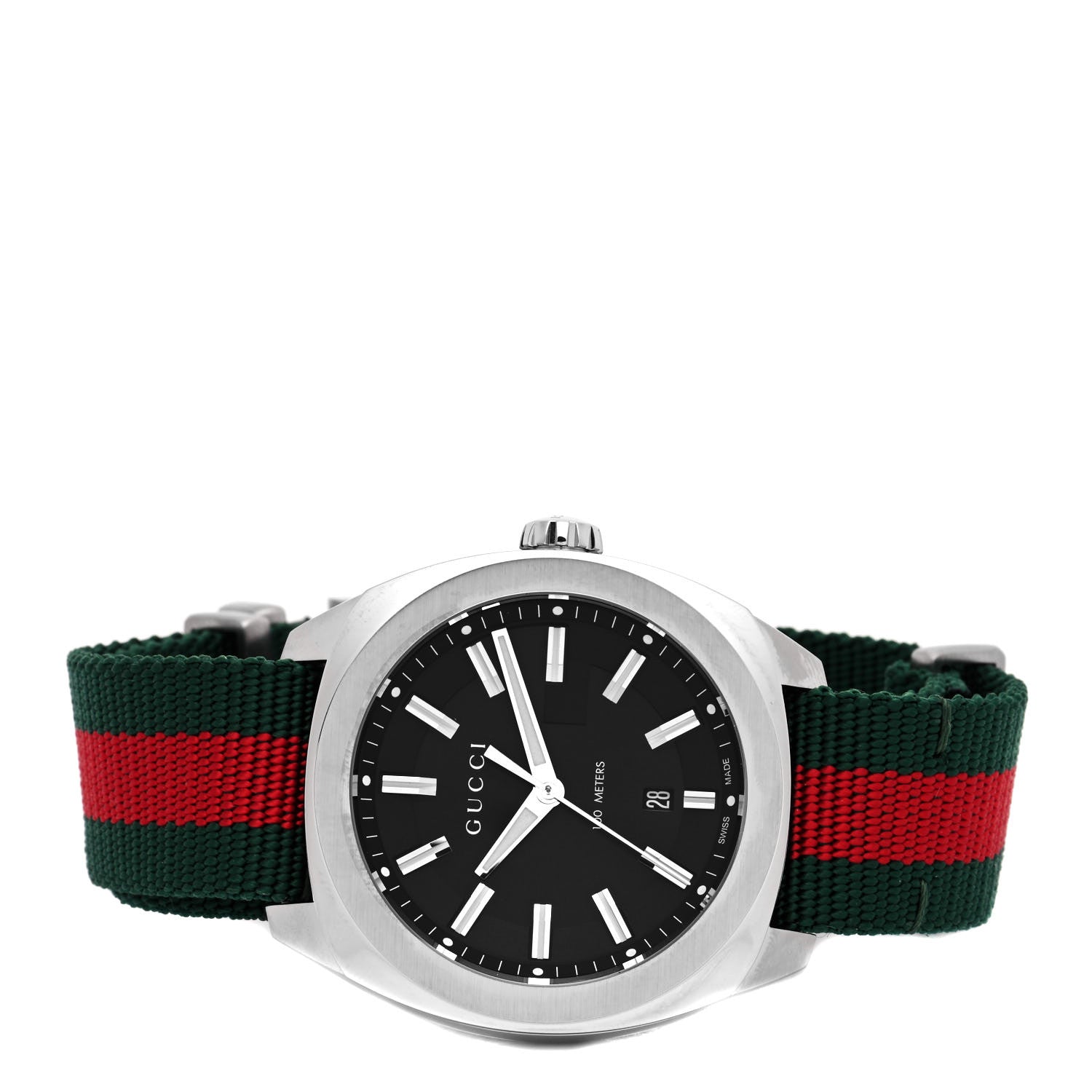 Gucci Stainless Steel Nylon 41mm GG2570 Quartz Watch Black 2 of 5