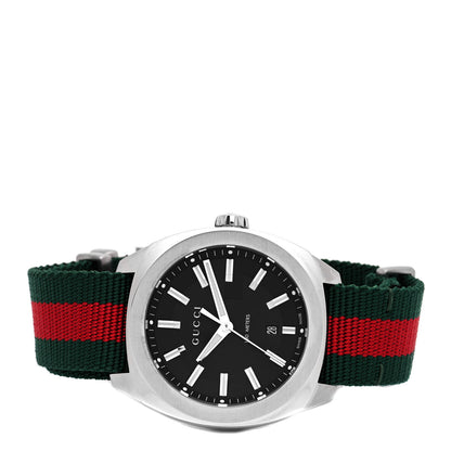 Gucci Stainless Steel Nylon 41mm GG2570 Quartz Watch Black 2 of 5