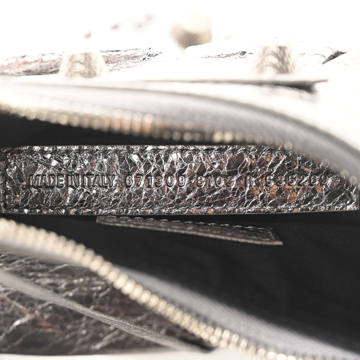 Metallic Agneau Arena Le Cagole Shoulder Bag XS Silver