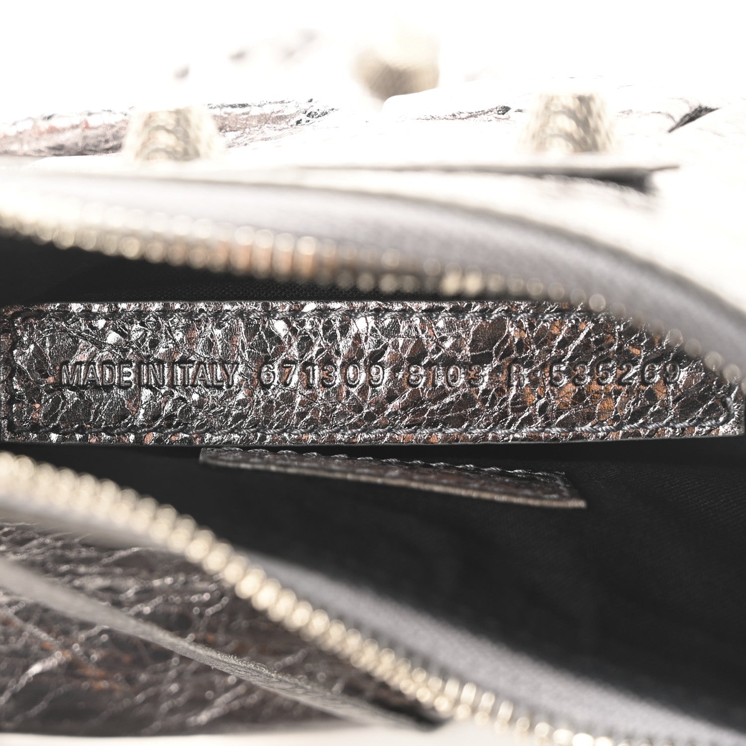 Balenciaga Metallic Agneau Arena Le Cagole Shoulder Bag XS Silver 7 of 11