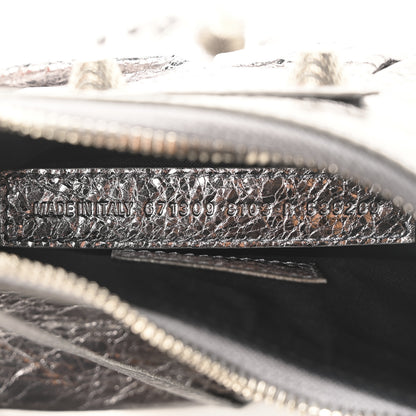 Balenciaga Metallic Agneau Arena Le Cagole Shoulder Bag XS Silver 7 of 11