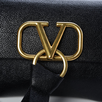 Valentino Garavani Textured Patent Calfskin VRing Belt Bag Black 7 of 9