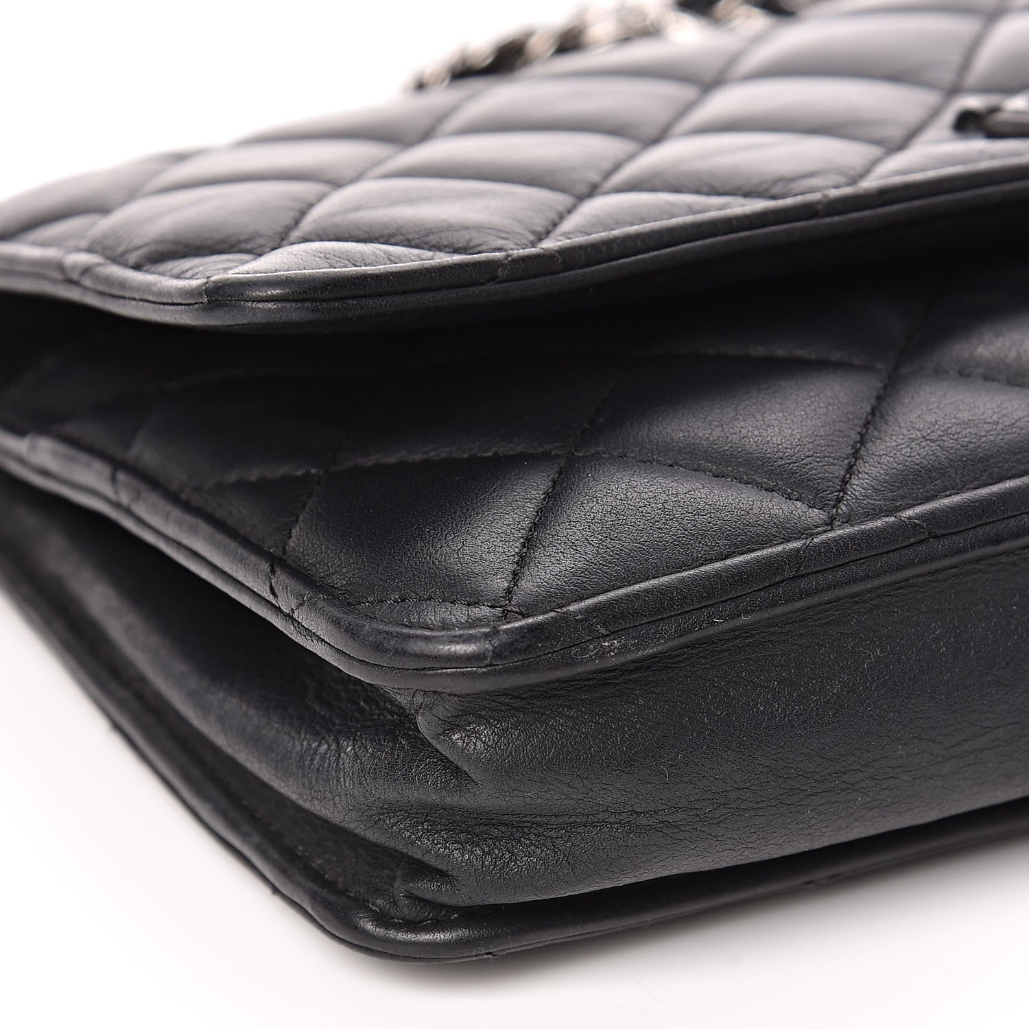 Chanel Calfskin Quilted Wallet On Chain WOC So Black 9 of 12