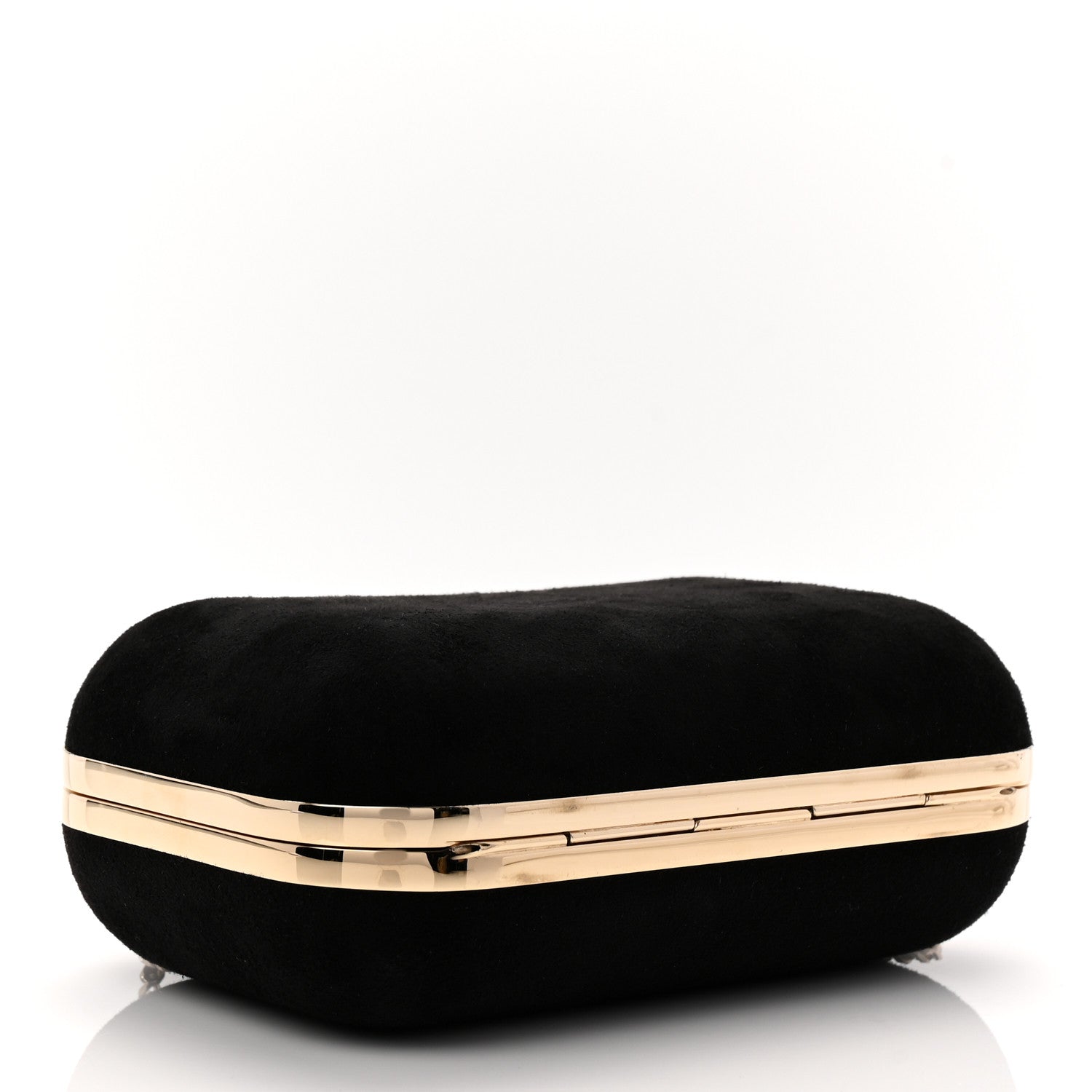 Jimmy Choo Suede Crystal Snake Cloud Clutch Black 4 of 9