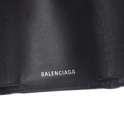 Balenciaga Calfskin Logo Everyday Mini Wallet Black 6 of 6