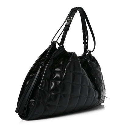 Gucci Calfskin Quilted Medium Deco Tote Bag Black 3 of 10
