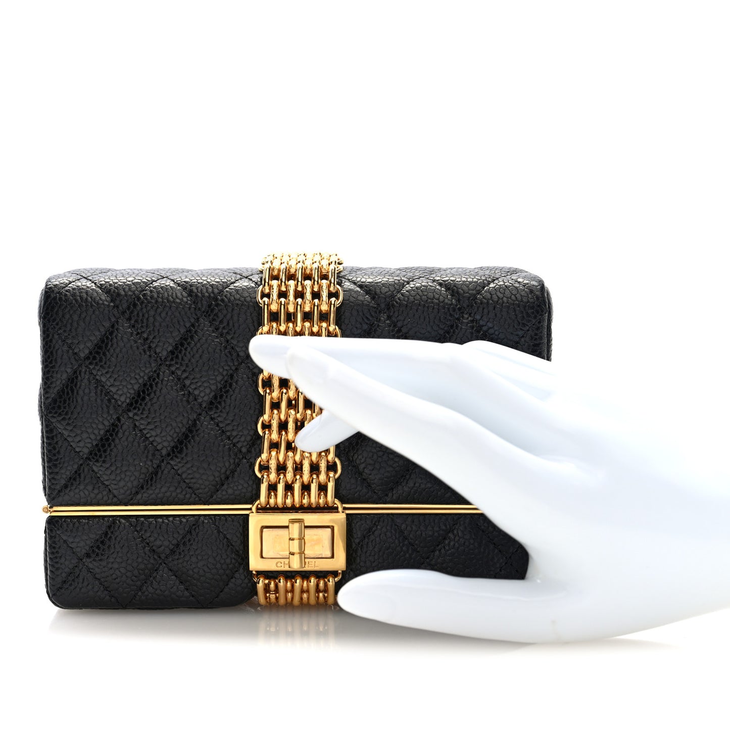 Caviar Quilted Reissue Lipstick Case Black
