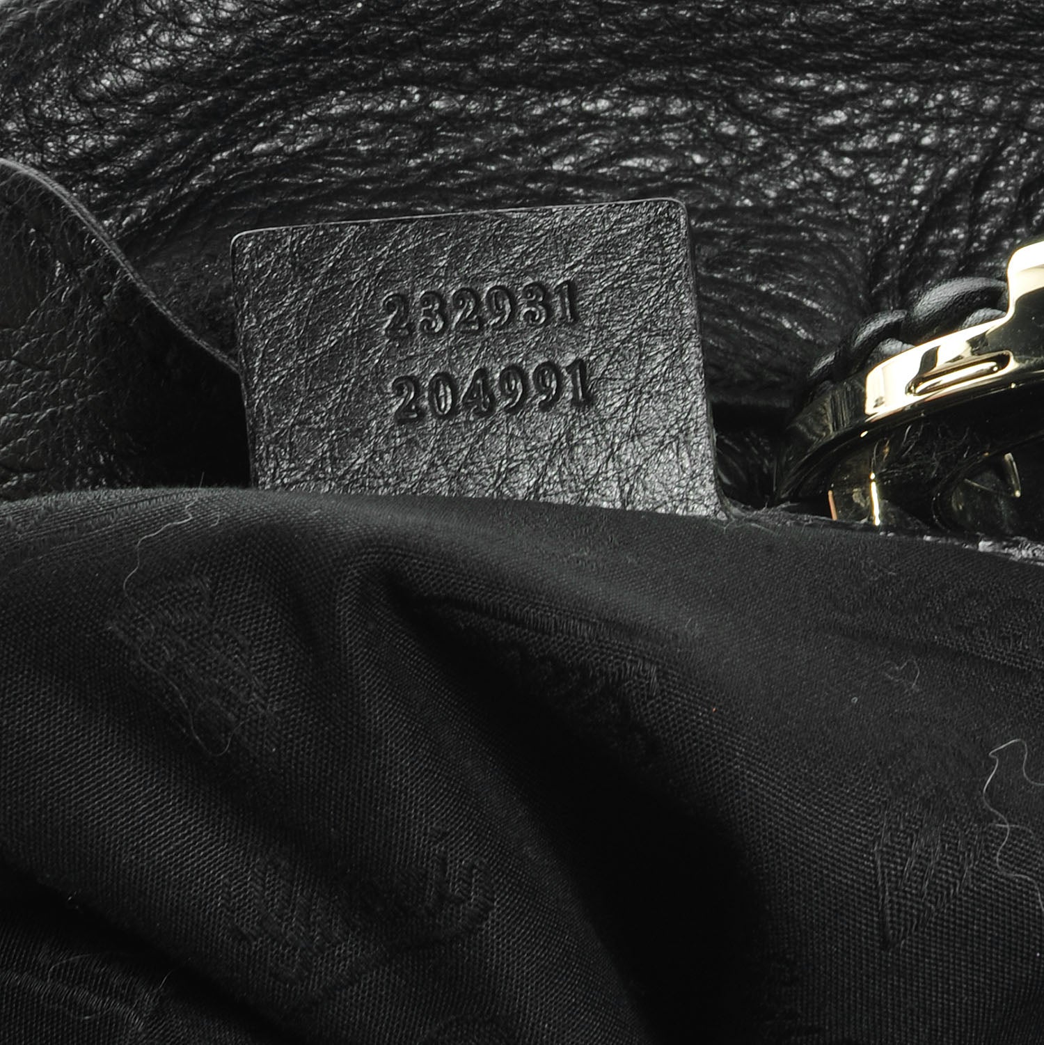 Gucci Leather G Wave Shoulder Bag Black 7 of 7