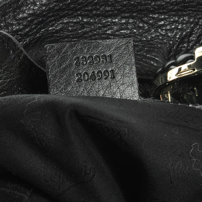 Gucci Leather G Wave Shoulder Bag Black 7 of 7