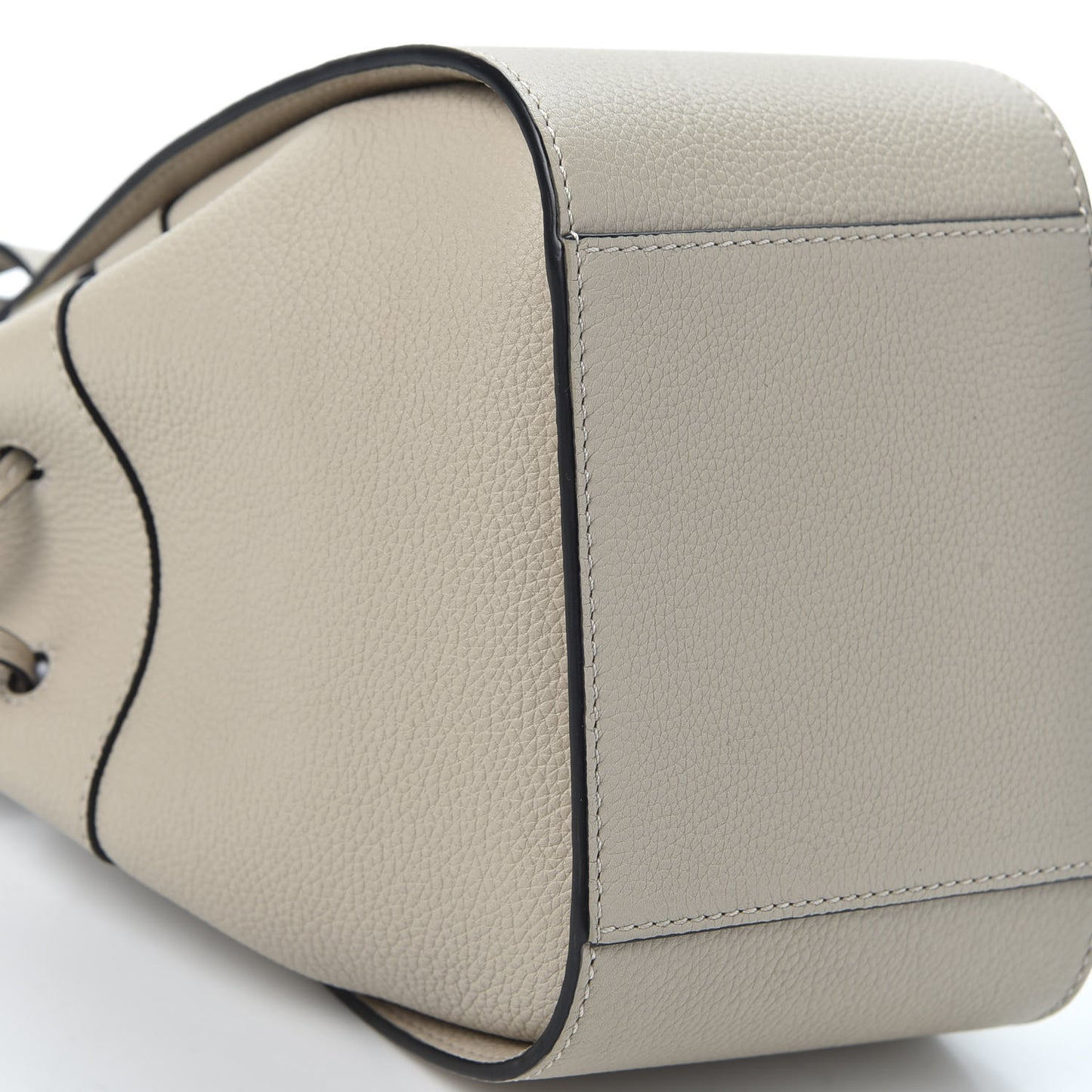 Grained Calfskin Mini Hammock Shoulder Bag Soft White