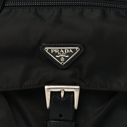 Prada Nylon Vela Saffiano Single Buckle Messenger Shoulder Bag Black 7 of 9