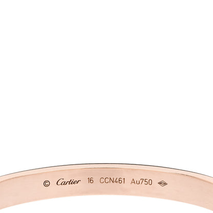 Cartier 18K Pink Gold LOVE Bracelet 16 4 of 6