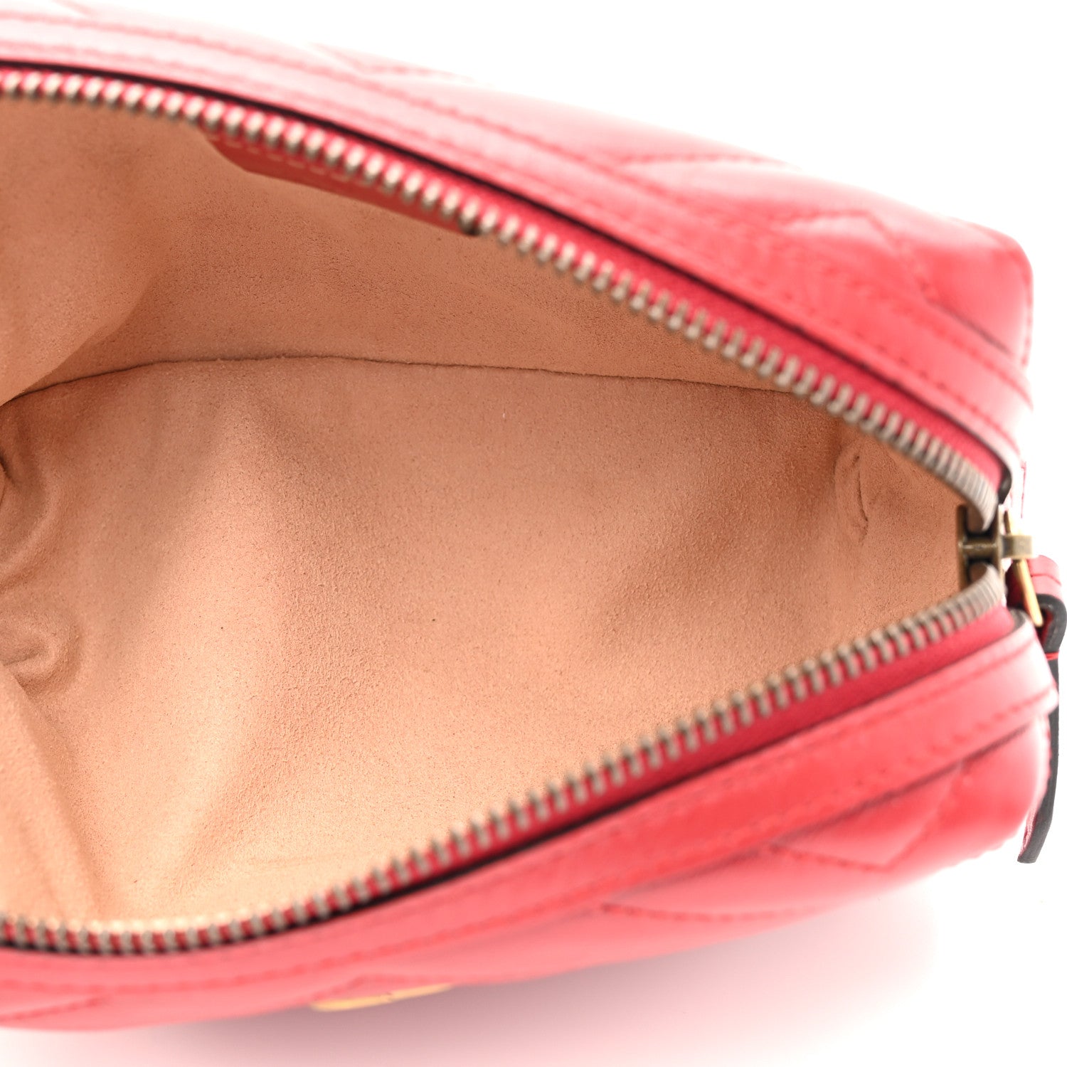 Gucci Calfskin Matelasse GG Marmont Cosmetic Case Hibiscus Red 5 of 8