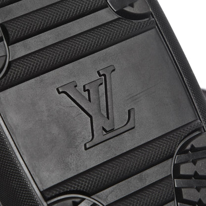 Louis Vuitton Beaver Calfskin Monogram Off Piste Flat Half Boots 38 Black 7 of 8