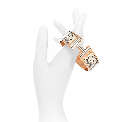 Hermes Enamel Pegase Pop Wide Clic Clac H Bracelet L Sable Soie 2 of 5