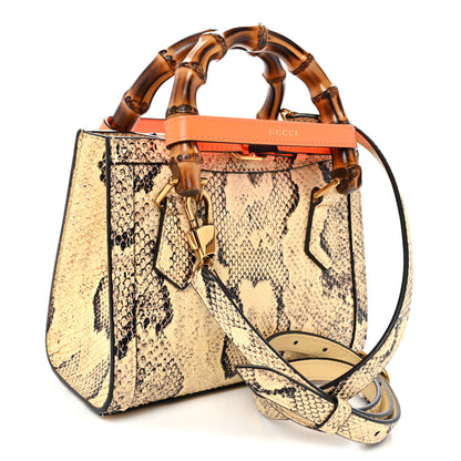 Gucci Snakeskin Mini Diana Tote Bag Beige 3 of 11