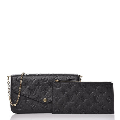 Louis Vuitton Empreinte Pochette Felicie Chain Wallet Black 3 of 12