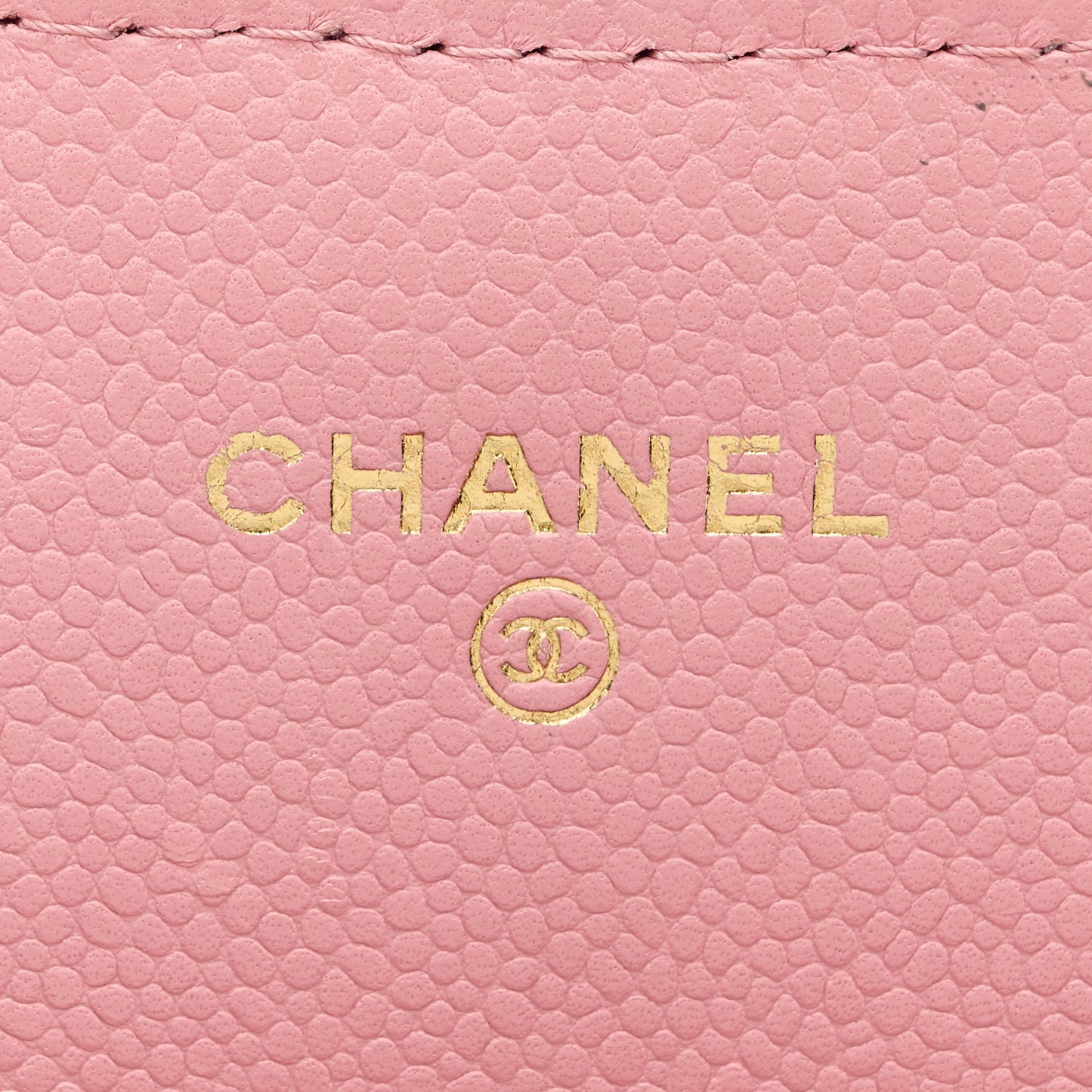 Caviar Quilted Large Gusset Flap Wallet Light Pink